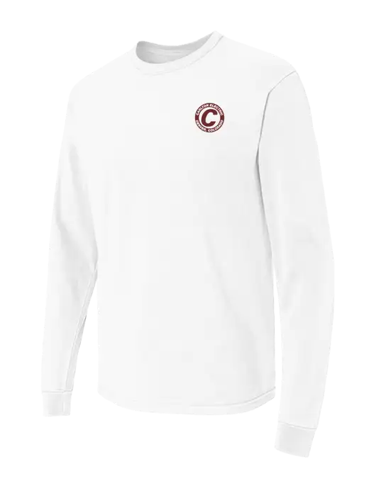 Comfort Colors Garment-Dyed White Heavyweight Long Sleeve T-Shirt w/Carlton Electric Logo