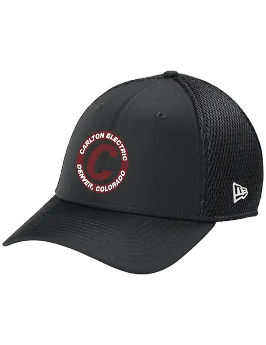 New Era 39THIRTY Performance Stretch Charcoal Grey Mesh Cap w/Carlton Electric Logo