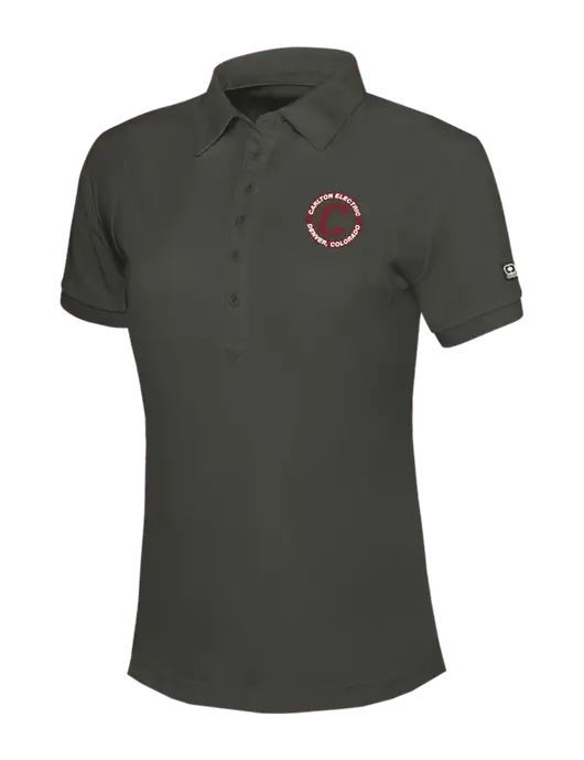 OGIO Womens Dark Grey Jewel Polo w/Carlton Electric Logo