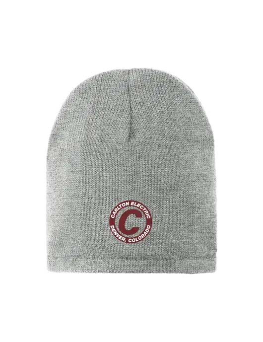 Dark Medium Grey Fleece-Lined Beanie Cap w/Carlton Electric Logo