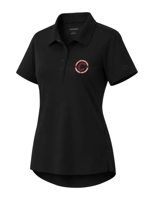 OGIO Womens Envision Black Polo w/Carlton Electric Logo