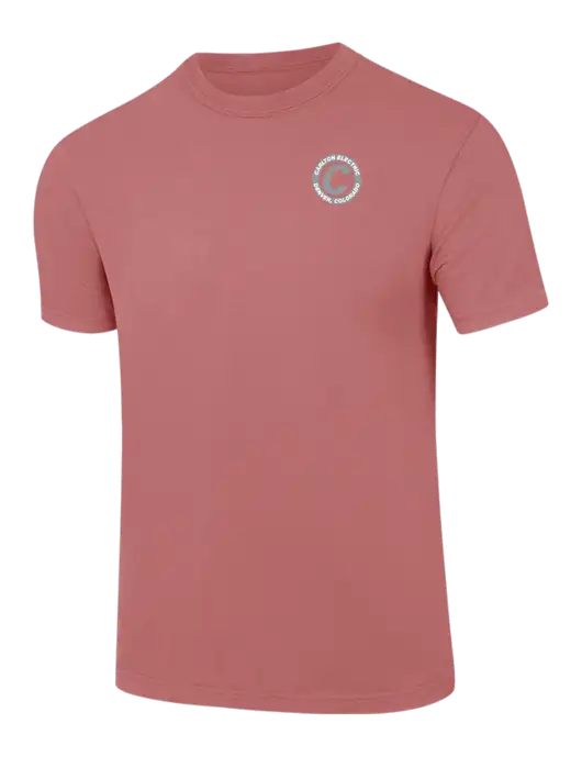 Comfort Colors 6.1 oz Light Maroon Heavyweight Ring Spun T-Shirt w/Carlton Electric Logo