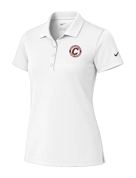 Nike Womens White Tech Basic Dri-FIT Polo
 w/Carlton Electric Logo