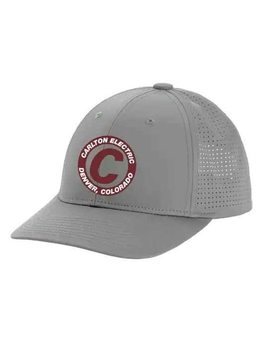 Pro-Cut Structured Snapback with Pinhole Mesh Medium Grey Cap w/Carlton Electric Logo