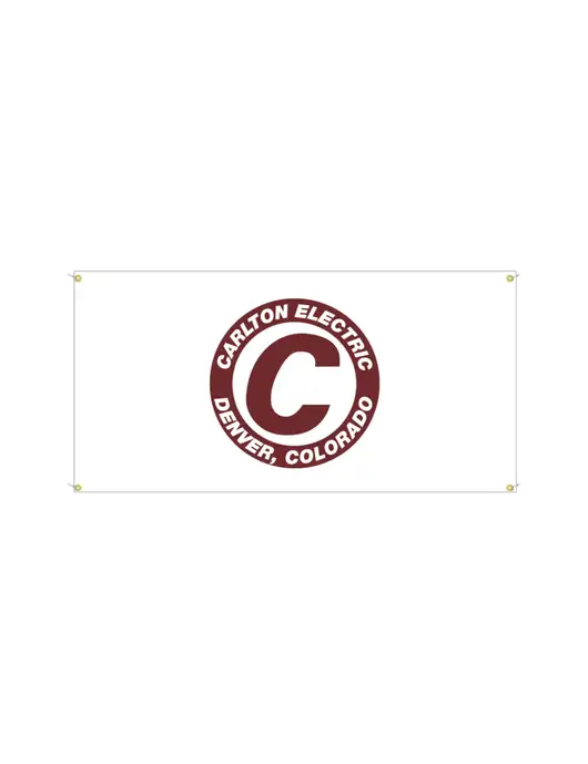 Vinyl Banner 48" x 24"  w/Carlton Electric Logo