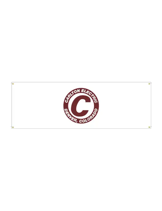 Vinyl Banner 72" x 24"  w/Carlton Electric Logo