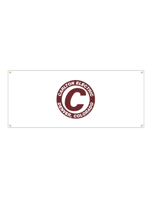 Vinyl Banner 72" x 30" w/Carlton Electric Logo