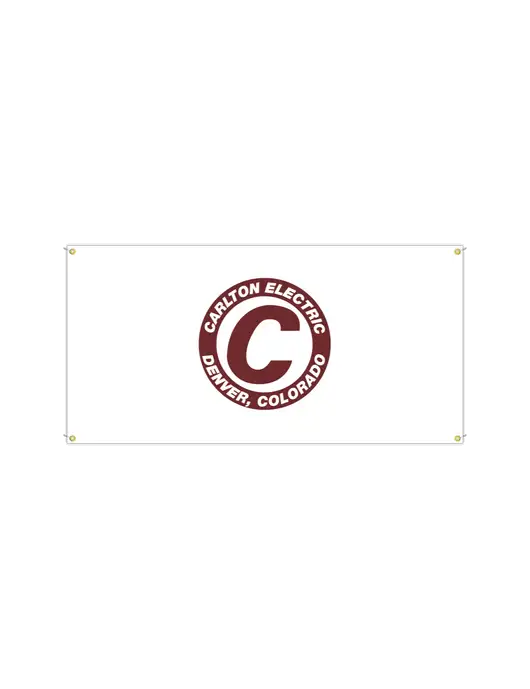 Vinyl Banner 72" x 36"  w/Carlton Electric Logo