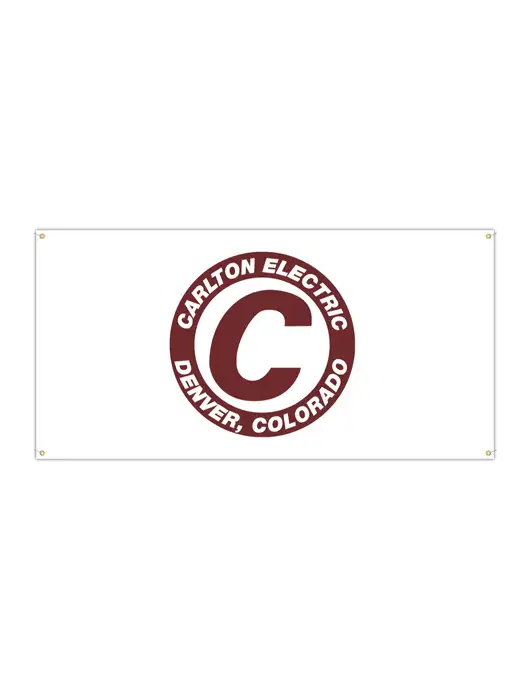 Vinyl Banner 96" x 48" w/Carlton Electric Logo