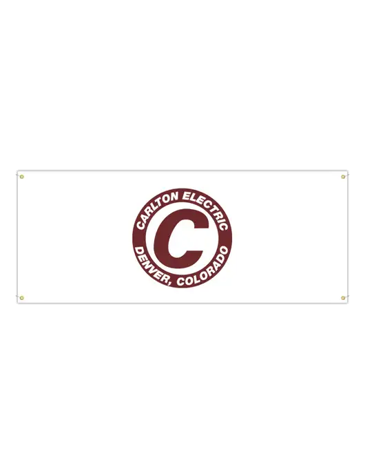 Vinyl Banner 120" x 48" w/Carlton Electric Logo