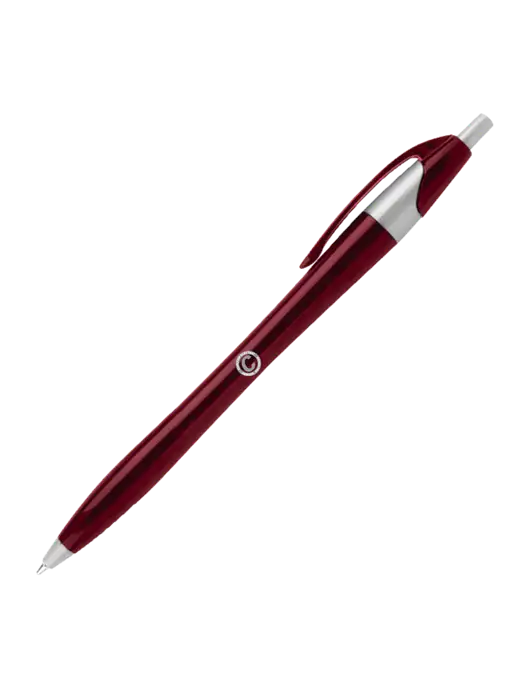 Novella Maroon/Silver Corporate Pen - Blue Ink w/Carlton Electric Logo