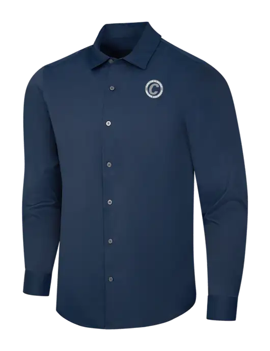 Navy City Stretch Shirt w/Carlton Electric Logo