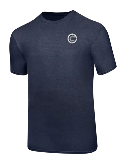 Ring Spun Heather Navy 4.5 oz T-Shirt w/Carlton Electric Logo