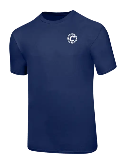 Ring Spun Navy 4.5 oz T-Shirt w/Carlton Electric Logo
