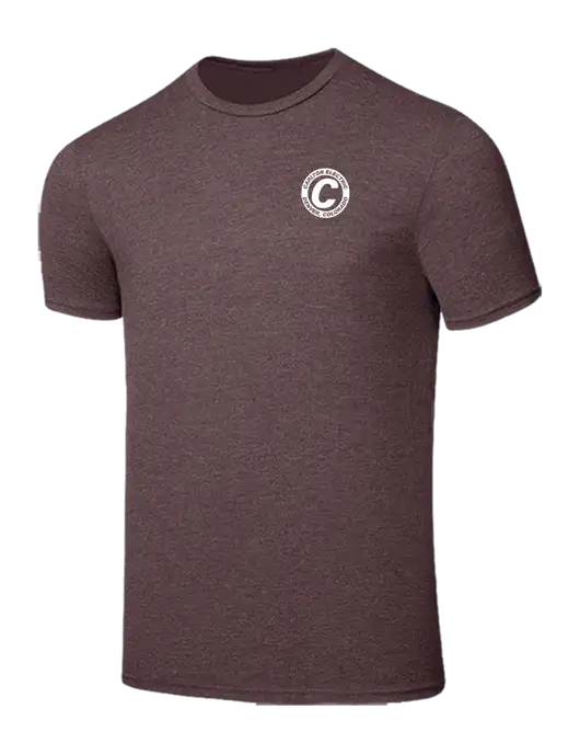 Seriously Soft Heathered Brown T-Shirt w/Carlton Electric Logo