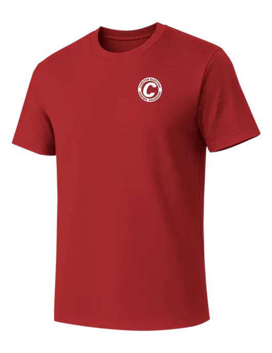Allmade Revolution Red Organic Cotton Tee w/Carlton Electric Logo