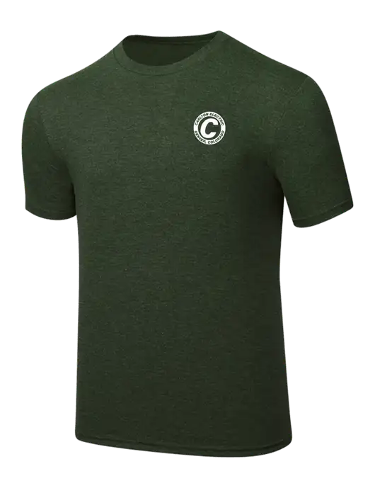 Simply Soft Heathered Forest Green 4.5oz  Poly/Combed Ring Spun Cotton T-Shirt w/Carlton Electric Logo