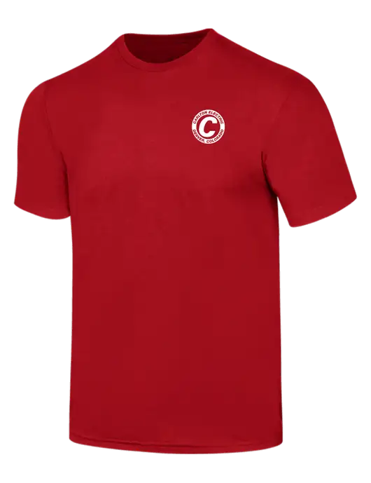 Simply Soft Red 4.5oz  Poly/Combed Ring Spun Cotton T-Shirt w/Carlton Electric Logo