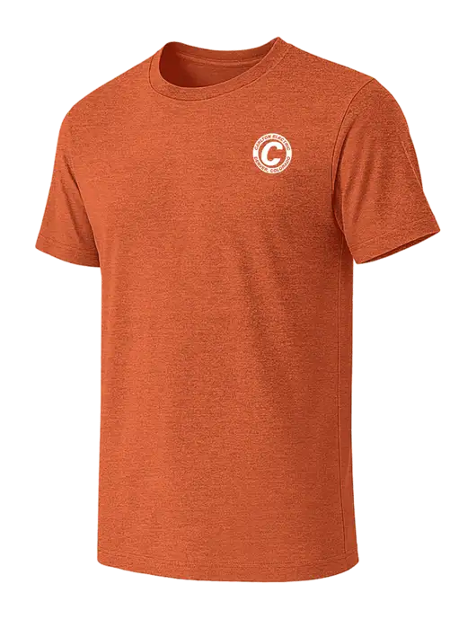 BELLA+CANVAS Heather Orange CVC Short Sleeve Tee w/Carlton Electric Logo