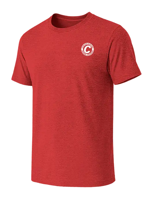 BELLA+CANVAS Heather Red CVC Short Sleeve Tee w/Carlton Electric Logo