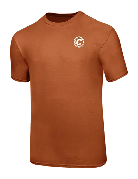 Ring Spun Burnt Orange 4.5 oz T-Shirt w/Carlton Electric Logo