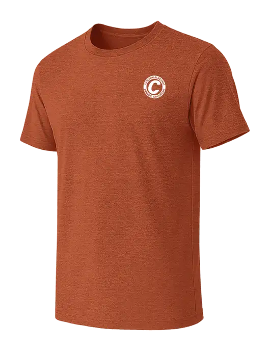 BELLA+CANVAS Burnt Orange Heather CVC Short Sleeve Tee w/Carlton Electric Logo