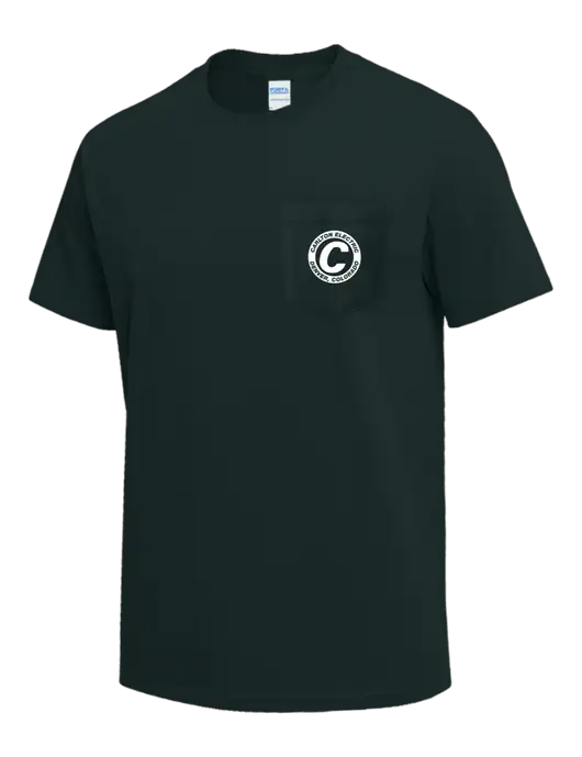 Dark Green Heavyweight 6.1 oz Pocket T-Shirt w/Carlton Electric Logo