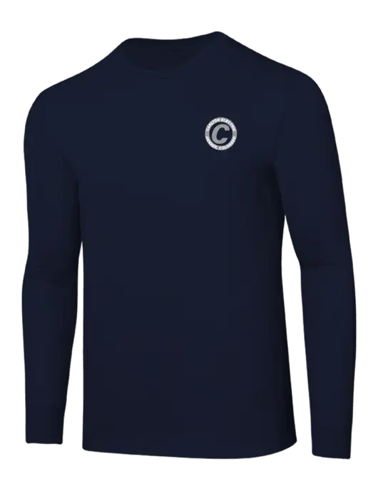 Core Blend Navy Long Sleeve Tee w/Carlton Electric Logo