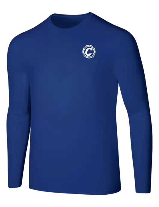 Seriously Soft Dark Royal Long Sleeve T-Shirt w/Carlton Electric Logo