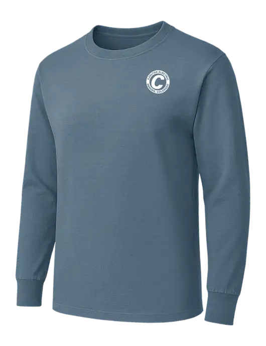 Slate Blue Heavyweight Long Sleeve 6.1 oz T-Shirt w/Carlton Electric Logo