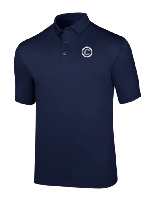 Callaway Opti-Dri Navy Chev Polo w/Carlton Electric Logo