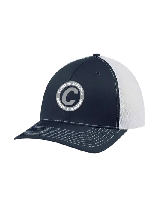 Richardson Adjustable Snapback Original 112 Trucker Cap Navy w/White Mesh w/Carlton Electric Logo