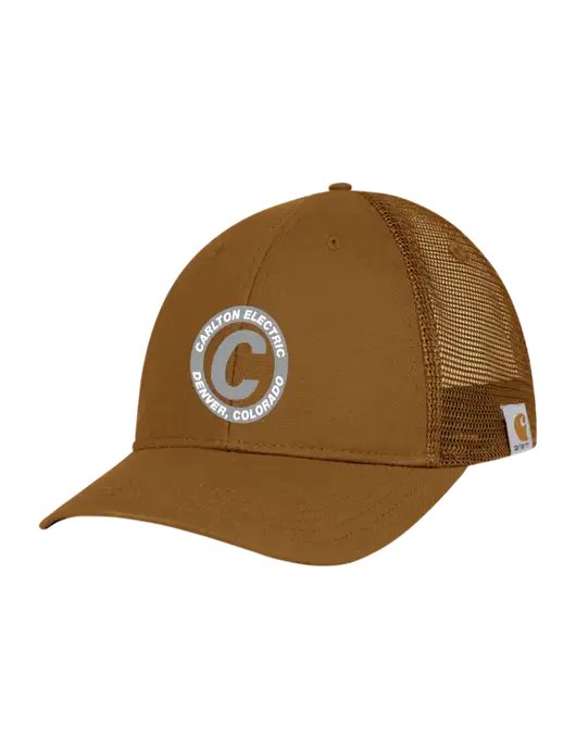 Carhartt Light Brown Canvas Trucker Cap w/Carlton Electric Logo