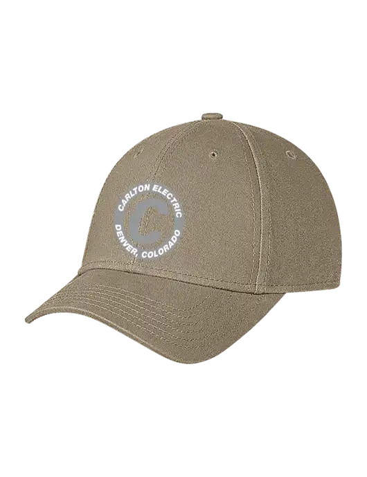 Tan Structured Soft Snap Closure Hook & Loop Cap w/Carlton Electric Logo
