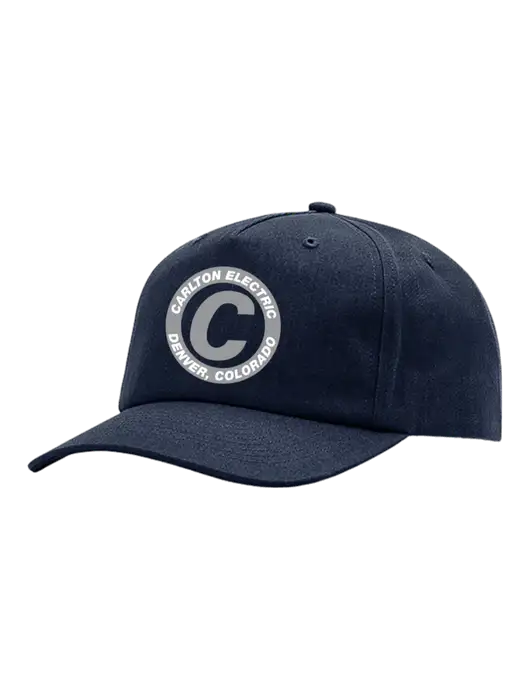 Richardson 5-Panel Navy Relaxed Gramps Cap w/Carlton Electric Logo