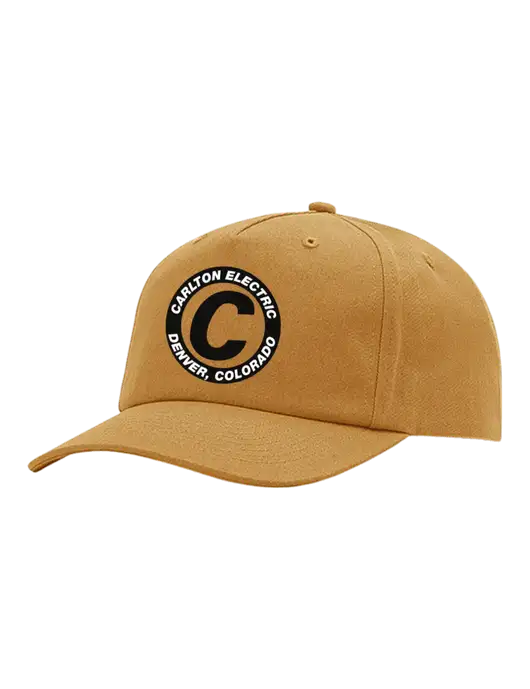 Richardson 5-Panel Gold Yellow Relaxed Gramps Cap w/Carlton Electric Logo