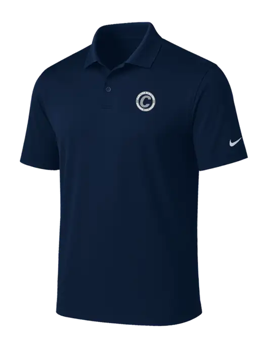 NIKE Navy Victory Solid Polo w/Carlton Electric Logo