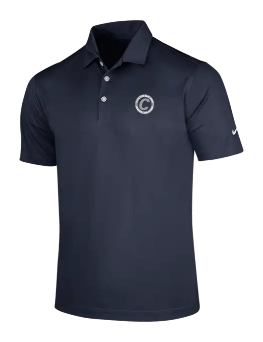 NIKE Dark Navy Dri-Fit Vertical Mesh Polo w/Carlton Electric Logo
