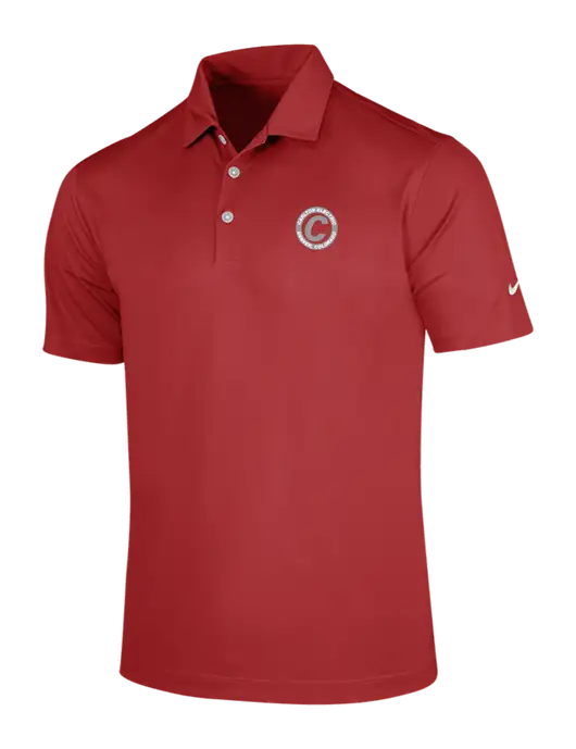 NIKE Red Dri-Fit Vertical Mesh Polo w/Carlton Electric Logo