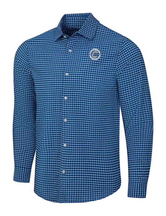 Navy/White City Stretch Shirt w/Carlton Electric Logo
