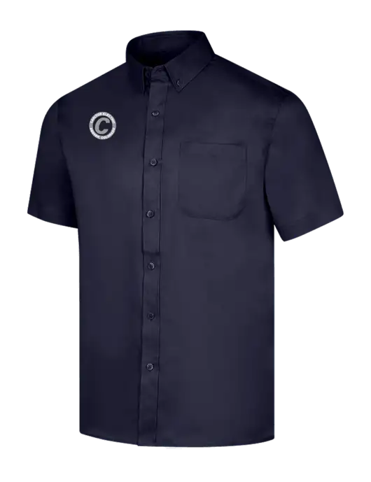 Short Sleeve Navy Superpro React Twill Shirt w/Carlton Electric Logo