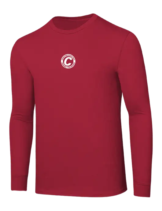 Core Blend Red Long Sleeve Tee w/Carlton Electric Logo