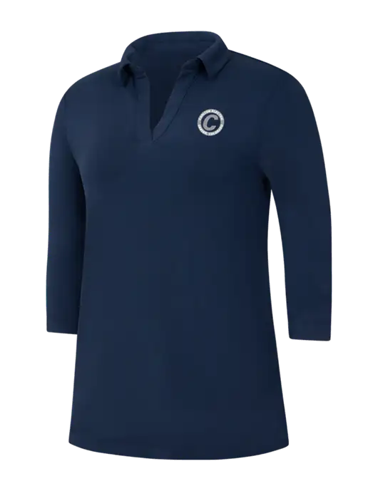 Navy Womens Luxe Knit Tunic w/Carlton Electric Logo