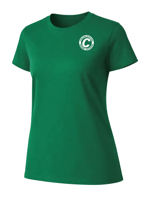 Womens Ring Spun Kelly Green 4.5 oz T-Shirt w/Carlton Electric Logo