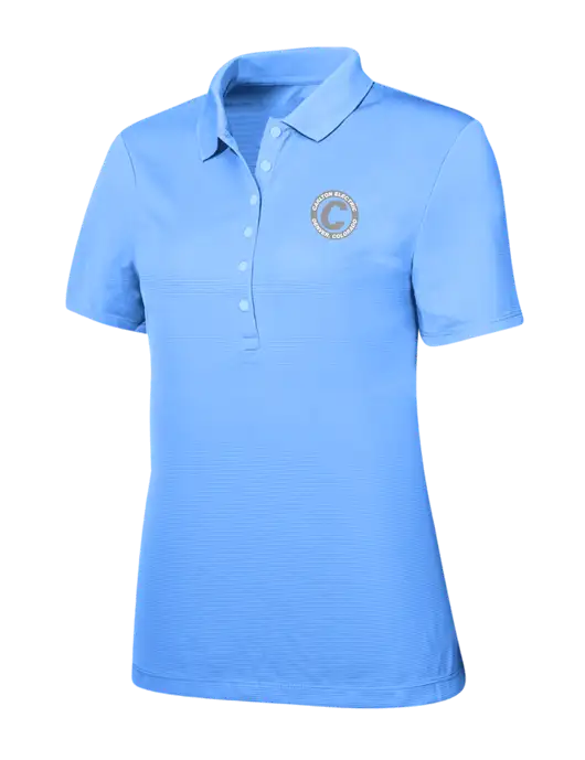 Callaway Womens Ottoman Light Blue Polo w/Carlton Electric Logo