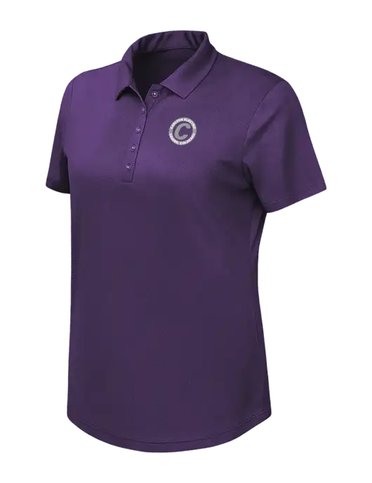 Callaway Womens Birdseye Purple Polo w/Carlton Electric Logo