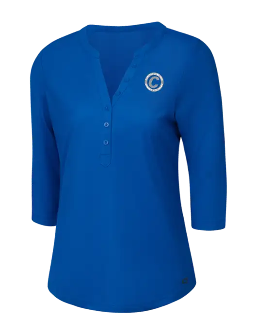 OGIO Royal Blue Jewel Henley w/Carlton Electric Logo