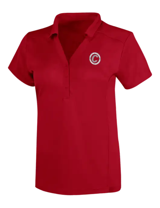 OGIO Red Womens Framework Polo w/Carlton Electric Logo