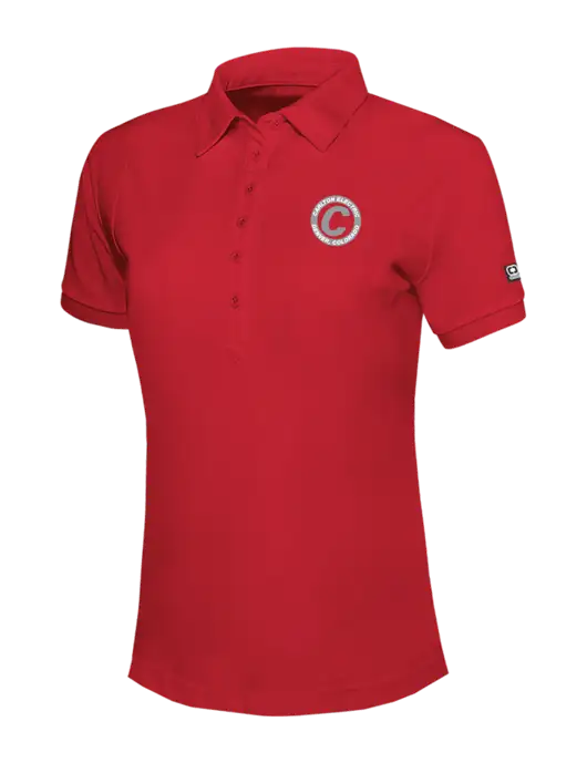 OGIO Womens Red Jewel Polo w/Carlton Electric Logo