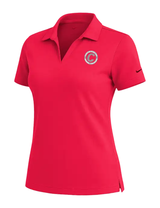 NIKE Red Womens Dri-Fit Micro Pique Polo w/Carlton Electric Logo